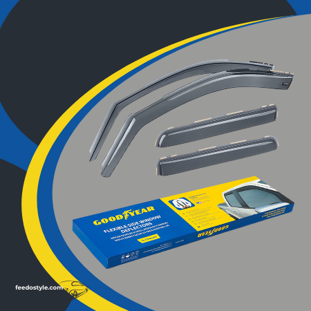 Goodyear 4 pcs- GY003402 Shatterproof in-Channel Window Deflectors for Trucks Chevrolet